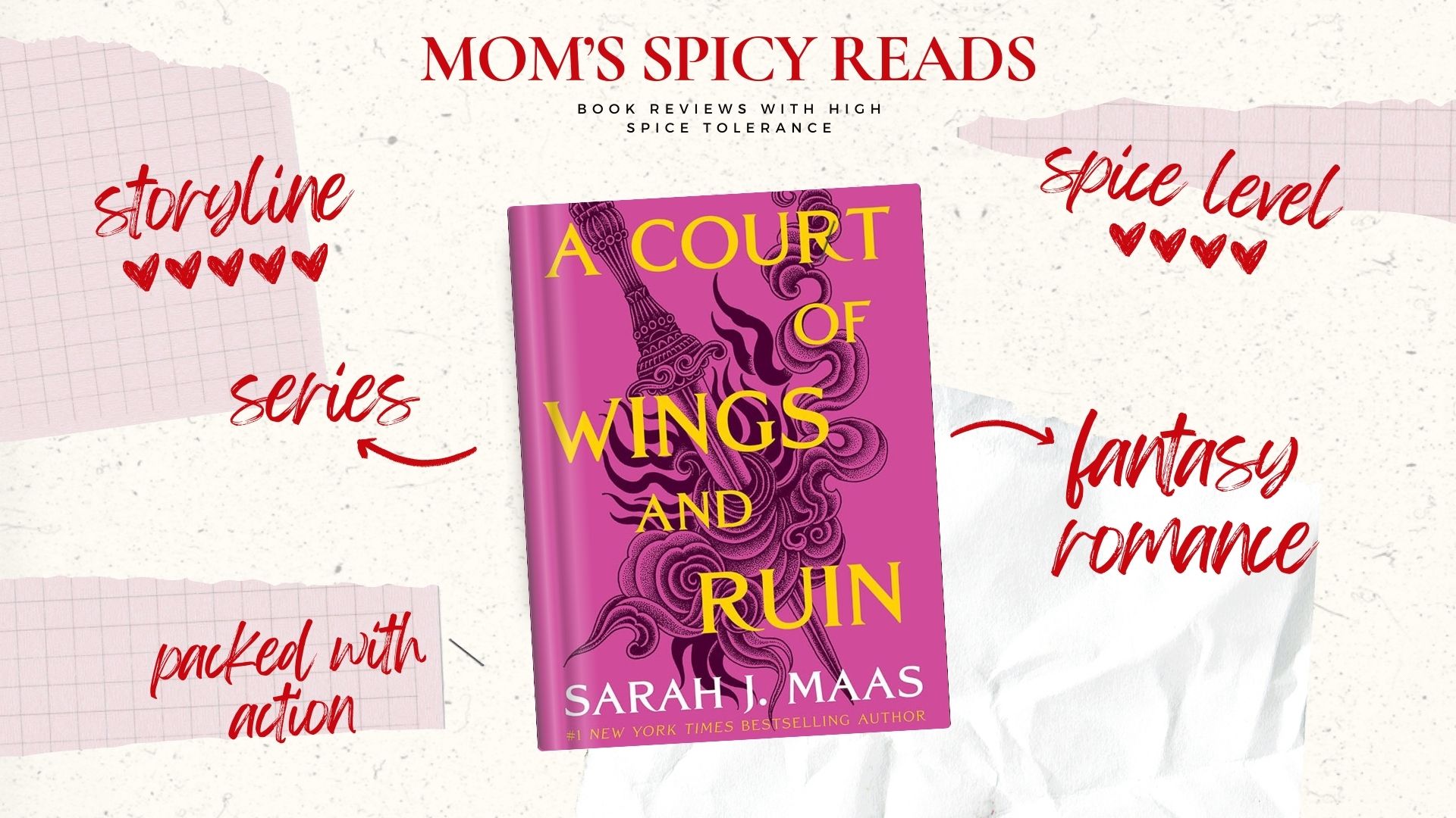 Mom's Spicy Reads - A Court of Wings and Ruin promo image